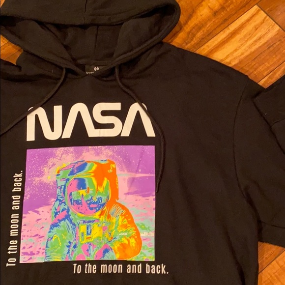 Shirts | Black Nasa Hoodie | Poshmark
